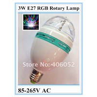 3W RGB Colourful LED 360 Degrees Rotary Lamp Projecting Lamp LED Stage Illumination light 30pcs/lot