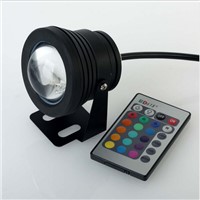 10W AC/DC12V RGB LED Underwater Lamp IP65 Waterproof Swimming Pool Pond Fish Tank Aquarium LED Light Lamp With Remote Controller