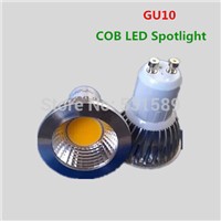 10pcs/lot GU10 5W  COB dimmable 2700K 3000K 4500K Warm White Spot Light Bulb Lamp    replace the 55w/65w/85w Halogen lamp