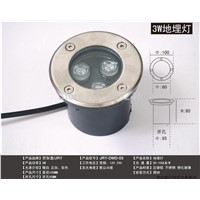10PCS/LOT 3X1Watt LED inground underground flood light IP65 Buried lighting LED outdoor lamp light 12V OR 24V OR AC85-265V