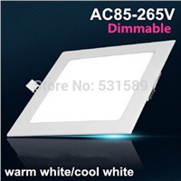 DHL10PCS Dimmable 25W led downlight ceiling square panel lights smd2835AC85-265V 300*300mm Hole size 280mm warm white/cool white
