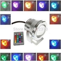 12v 10W RGB Led underwater Light 1000LM Waterproof IP68 fountain pool Lamp thick Seiko Space aluminium adjustable memory effect