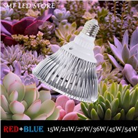 54W E27 85-265V High power LED Grow light 14 red 4 blue for flowering plant and hydroponics system Limited Time Offer