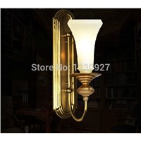 3W led European style indoor copper lamp  bedside lamp American corridor  high quality wall light  bedroom wall lamp