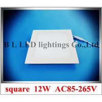 170mm*170mm Aluminum + PMMA square LED panel light lamp ceiling down light SMD2835 12W 60led 0.2W(25lm)/led  wholesale 20pcs/lot