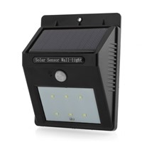 Rechargeable Solar Panel LED Wall Lamp Motion Sensor Detection Waterproof Security Night Light Energy Saving for Outdoor Use