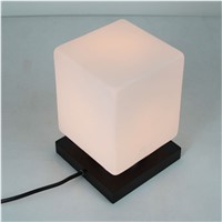 modern brief frozen ice cube glass solid wood table light adjustable led e27 table lamp bedside lamp living room desk light1505