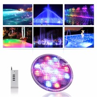 Factory Direct Supply Par56 54W RGB Stainless Steel LED Swimming pool Lights  AC12 IP68 CE FCC&amp;amp;amp;ROHS