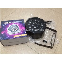 Hot Sale 18*3W Led Stage Light High Power RGB Par Light With DMX512 Master Slave Led Flat DJ Equipments Controller DHL free ship