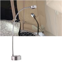 GTI - Silver DC 12V LED Flexible Reading Light -on Bed Table Desk Lamp Warm White/Cold White