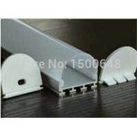 U type LED aluminum profiles for LED strips PCB with milky pc cover 30pcs/lot