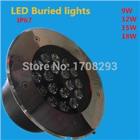 1PCS 9W led lights LED underground lamps outdoor lighting,waterproof IP65, AC85-265V, Warm/Cool White