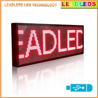 Leadleds 30&amp;amp;quot;x11&amp;amp;quot; Red Multi-line Usb Programmable Scrolling Message Led Display Board for Business Advertising