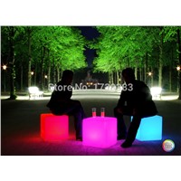NEW!50CM100% unbreakable led Furniture chair/table Magic Dic Remote controll square cube luminous light for variety of occasions