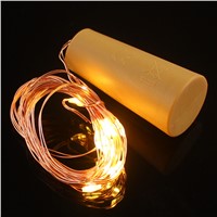 2m 20-LED Copper Wire String Light with Bottle Stopper for Glass Craft Bottle Valentines Wedding Decoration string Night lights
