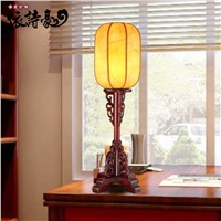 Chinese style table lamp ofhead lamps classical solid wood fabric wedding decoration lighting