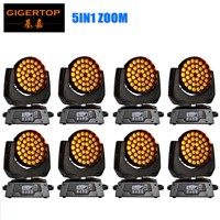Freeshipping 8xLOT Zoom 36x15W RGBWA 5 in 1 LED Zoom Moving Head Wash Light DMX 18 Channels Beam Angle 15-60 Degree stage wash