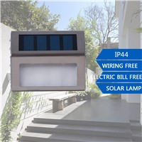 2PCS Solar LED Outdoor Stairway Steps Lights Waterproof Light Sensor Garden Decor Wall Yard Path Street Security Lighting Lamps