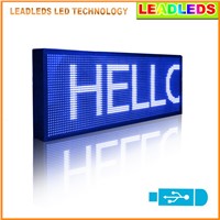 Leadleds 30&amp;amp;quot;x11&amp;amp;quot; Blue Color Multi-line LED Display Programmable Scrolling Message Led Sign Top Advertising Sign For Car Window