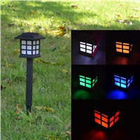 4pcs/lot Waterproof solar light changeable 7 colour Cottage solar lamp LED Spot Light Landscape Outdoor Garden Path Lawn lamp