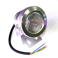 Convex Lens  LED Underwater Light Warm White/White Swimming Pool lights 10W DC 12V IP68 waterproof fountain pond lighting
