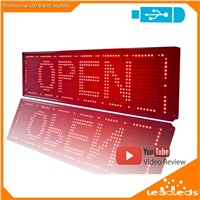 26.4 X 7.5 Inches Programmable Scrolling LED Sign Message Board Display-RED