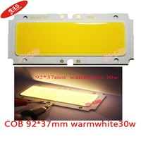 WHolesale!! 2pcs 30W COB LED Pure White/neutral white /Warm White DC-36-39V 3000-6500k for DIY 92*37MM freeshipping