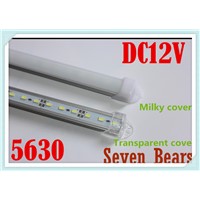 5pcs/lot 50cm 36 LED 5630 SMD Non Waterproof Hard Rigid Strip Cabinet Bar Light Cold whit Pure White Warm White With Cover DC12V