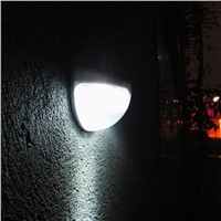 Intelligent Home Outdoor Solar Powered 6  LED Wall motion sensor Stairway Mount Garden White Light Lamp