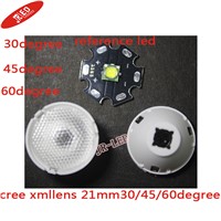 10 pcs 30 45 60 Degree 21mm Reflector Collimator LED Lens For Cree T6 U2 XML XM-L LED Lights
