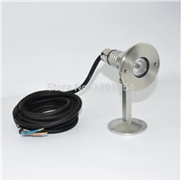 100% IP68 304 stainless steel Mini 1W Underwater Light for Pond and Fountain LED white warm white red green blue