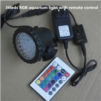 36leds RGB Waterproof IP68 fountain pool Lamp 3.5W Aquarium Fish tank Light for Swimming Pool Pond Light  with remote control