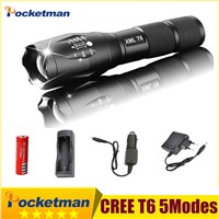CREE XM-L T6 LED Tactical Flashlight 3800LM E17 Aluminum Torche Light Zoomable Flashlight Torch Lamp For 18650 Battery z82