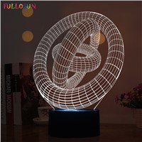 FS-2868  Amazing 3D Illusion led Table Lamp Night Light with  magic circle shape