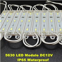 Waterproof SMD 5630 LED light module LED backlight LED module white(6000K) DC12V 1.5W 3 led 45lm/led shipping free