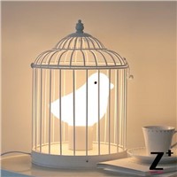 High Quality For Kid Lamp Korea Design Bird Cage Table Lamp Glass Blowing abajur