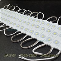 20pcs/lot NEW 5730 3LED injection led module 12V with lens Waterproof IP65 ,120degree1.5W white,LED sign,shop banner