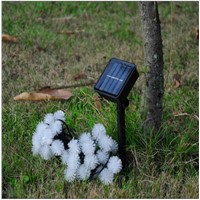 solar powered 50 LED 9.5M Waterproof  Dandelion Ball /outdoor solar string light for holiday Party Wedding Garden Decoration