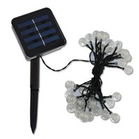5M 16FT Solar Holiday Light Cold White/Warm White/Changeable Christmas Tree Festival Party Decoration Lamp 20pcs Round  Bubble