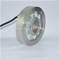 High Quality 304 stainless steel 24V 27W 160MM RGB fountain LED Light Round ring light led underwater pool light