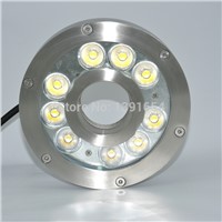 High Quality 100% IP68 waterproof 316 stainless steel 24V 27W Color Changing  LED Underwater Light for Fountain Ring LED Lamp