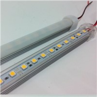 10pcs/lot  1M 72 smd 5050  LED rigid led strip bar light + u aluminium shell +pc cover