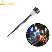 Hot Stainless Steel Lights Solar LED Lights Outdoor Garden Light Waterproof Lawn Lamps 37 cm Multi-Color Change Solar Lamp