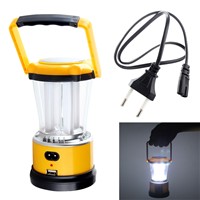 Durable product Portable Solar Rechargeable 3W 4 LED Lantern Camping Light Tent Lamp Yellow
