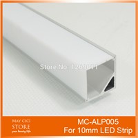 UnvarySam 0.5M Recessed Aluminum LED Channel Aluminium LED Lighting Profile triangle Using for Strip within 10mm Width
