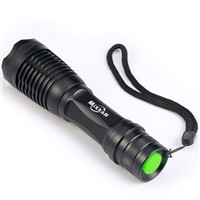 RUzk10 XM-L T6 LED flashlight  8000LM E17 Zoomable LED Flashlight Torch Lamp For 3XAAA or 18650 Battery+Charger+Holster