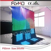 dj mixer high quality led curtain display  P5 3x4m