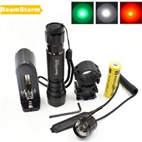 BeamStorm WF-501B Tactical LED Flashlight XM-L T6 1000 Lumens Single Mode Hunting Light Gun Mount and Remote Pressure Switch