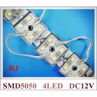 4 led SMD 5050 module 35*35 LED module light waterproof for sign channel letter backlight DC12V 4 led 0.96W IP66 4*SMD5050