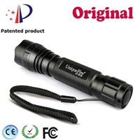 UniqurFire 1200LM Aluminium Multi-Function Police Flashlight UF-501B XM-L2 5 Modes Black Torch For 1*18650 Rechargeable Battery